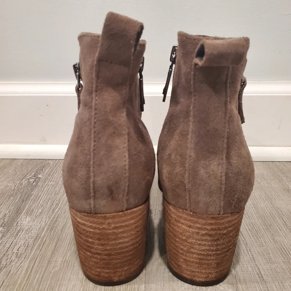 Blondo Taupe Ankle Boot Suede